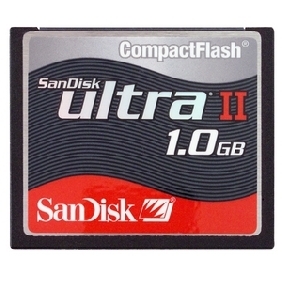 SanDisk 1GB Ultra II CompactFlash memory card