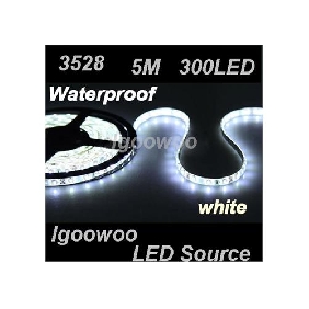 Waterproof Pure White 3528 SMD 300LED 5M Flexible Lamp Light Strip 12V